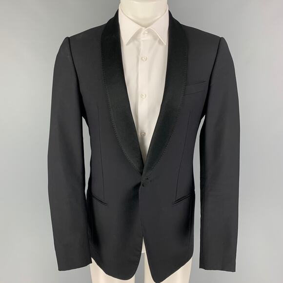 Lanvin Other - LANVIN Size 38 Black Wool Mohair Shawl Collar Sport Coat